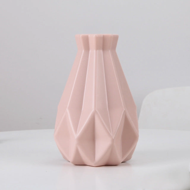 Origami Plastic Vase White Imitation