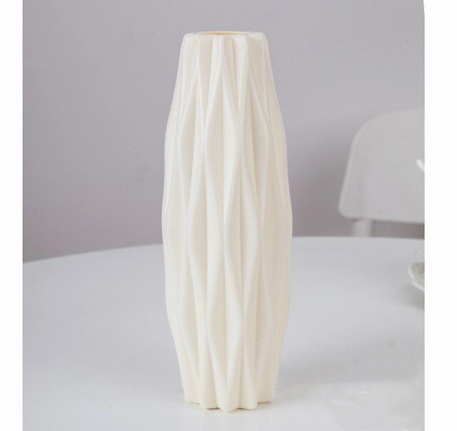 Origami Plastic Vase White Imitation