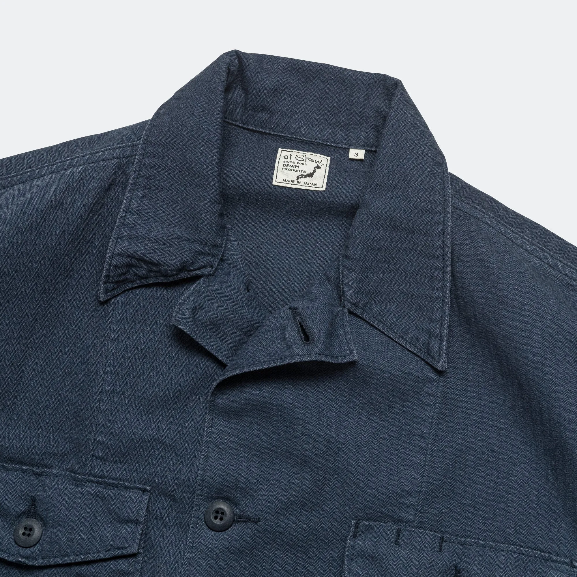 orSlow Clothing 4-Taschen US-Armee Hemdjacke - Marineblau
