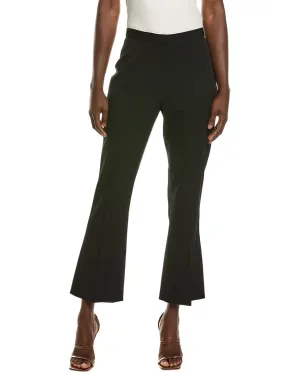 Oscar de la Renta Skinny Flare Hose mit Seidenfutter aus Wollmischgewebe