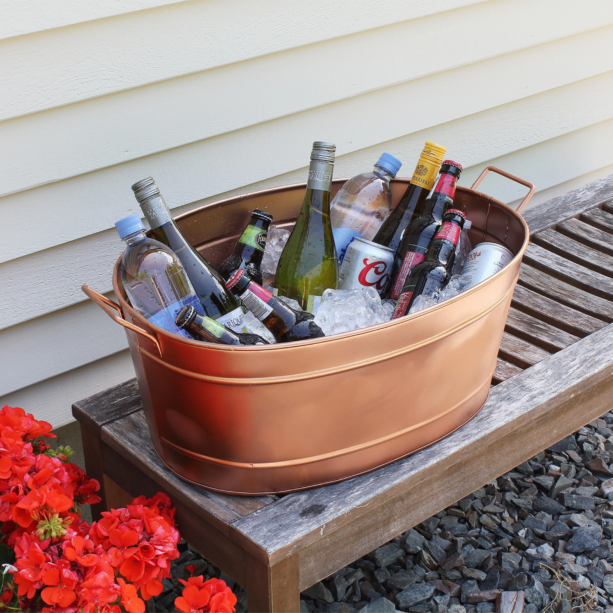Oval Copper-Plated Tub