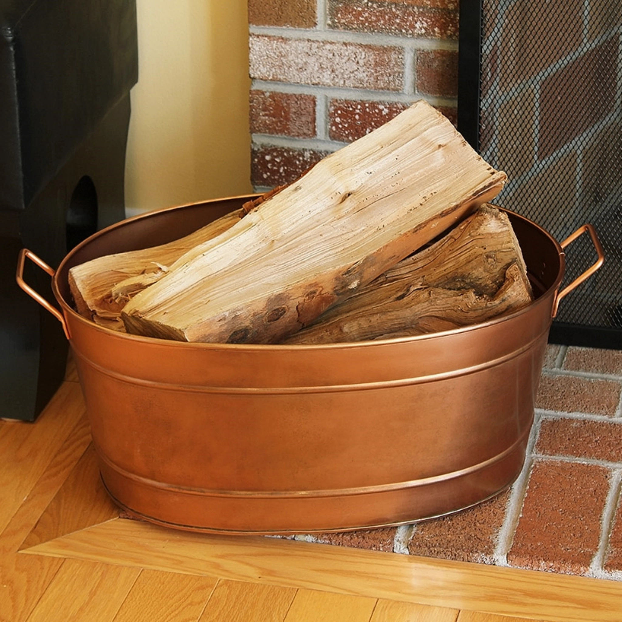 Oval Copper-Plated Tub