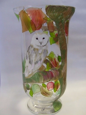 owl hurricane lamp,classic table vase