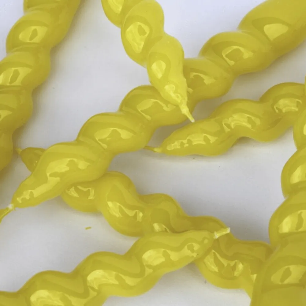 Pack 3 bougies spirales jaune