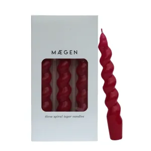 Pack 3 bougies spirales magenta,artificial single flower
