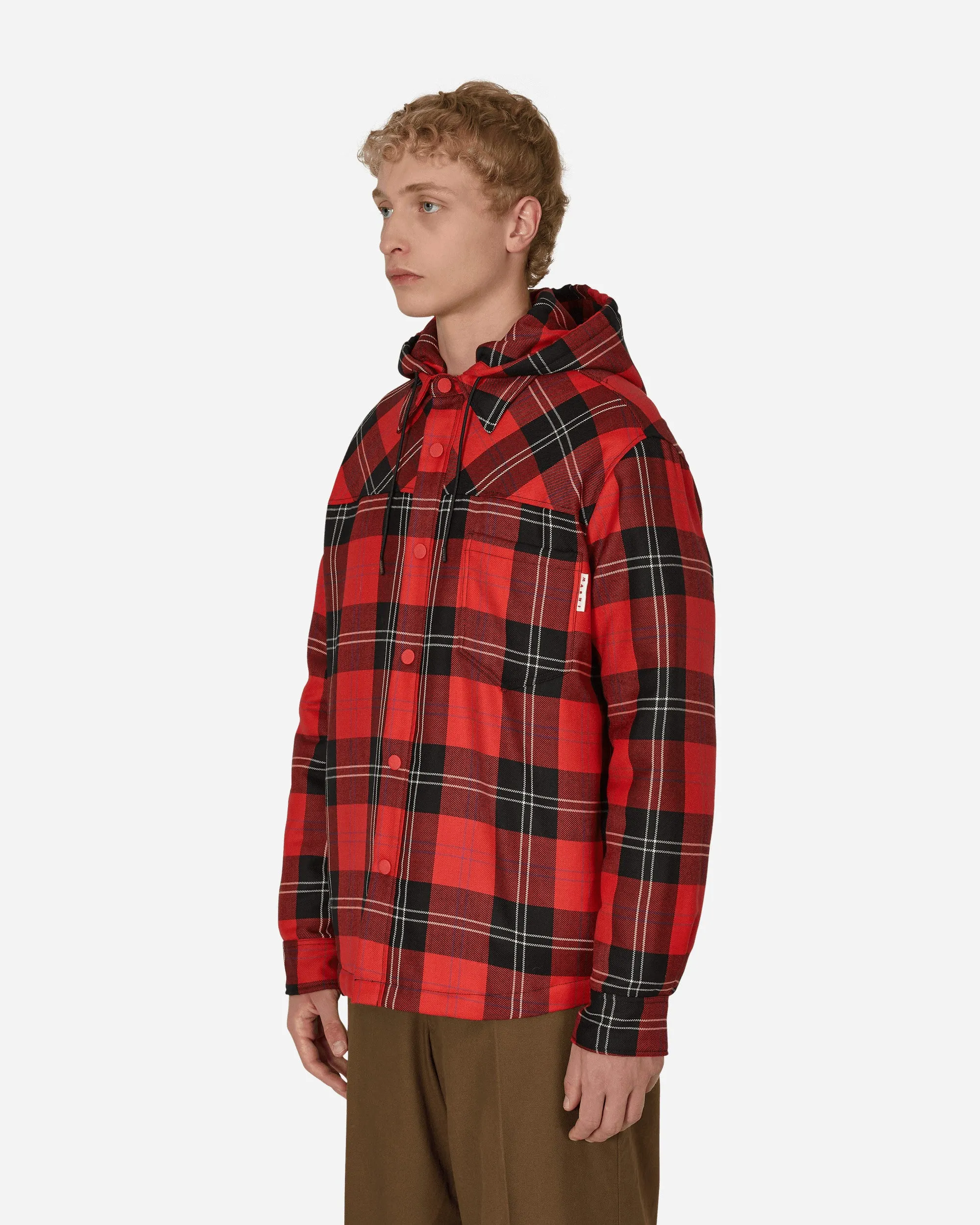 Gepolsterte Hemdjacke Rot