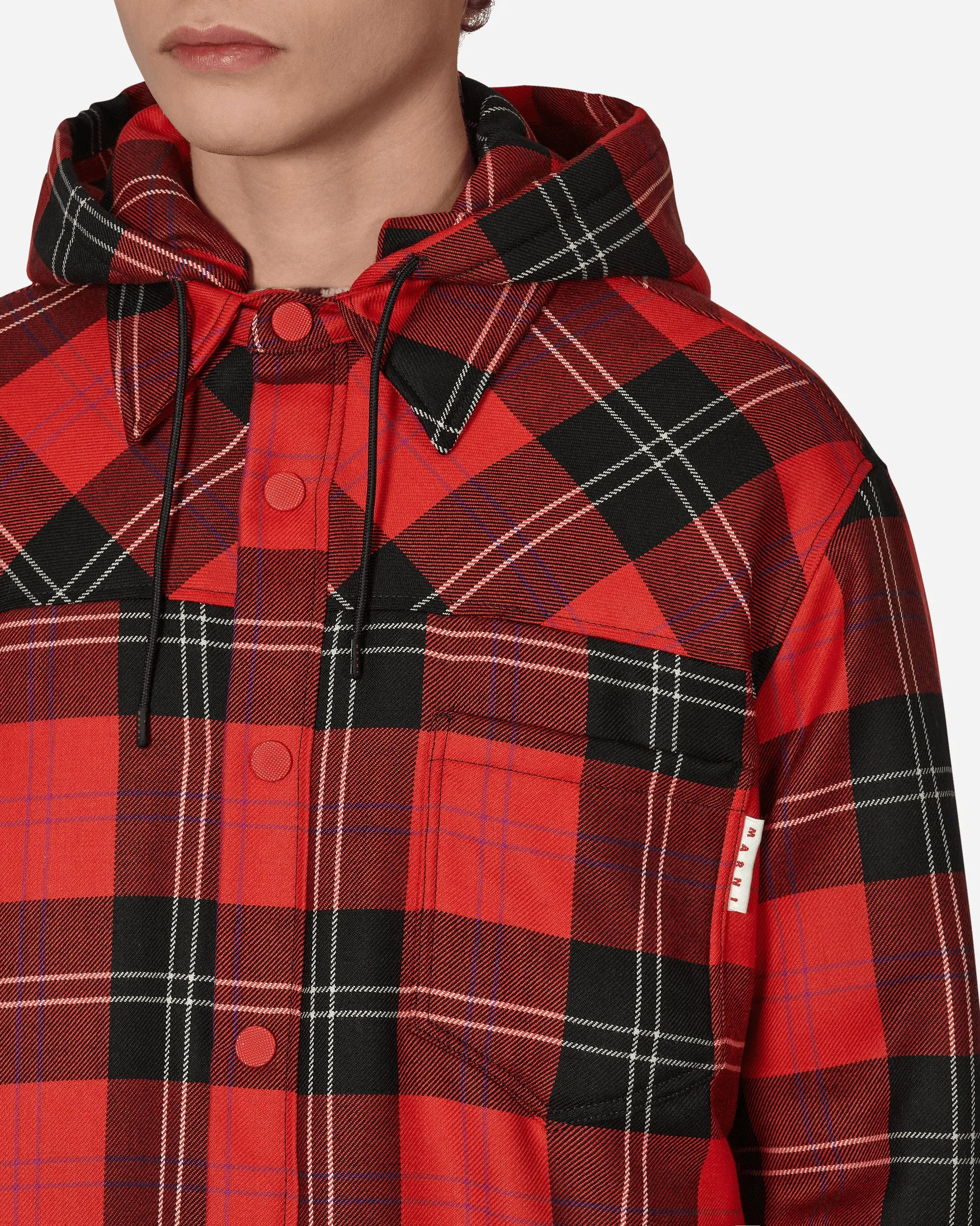 Gepolsterte Hemdjacke Rot