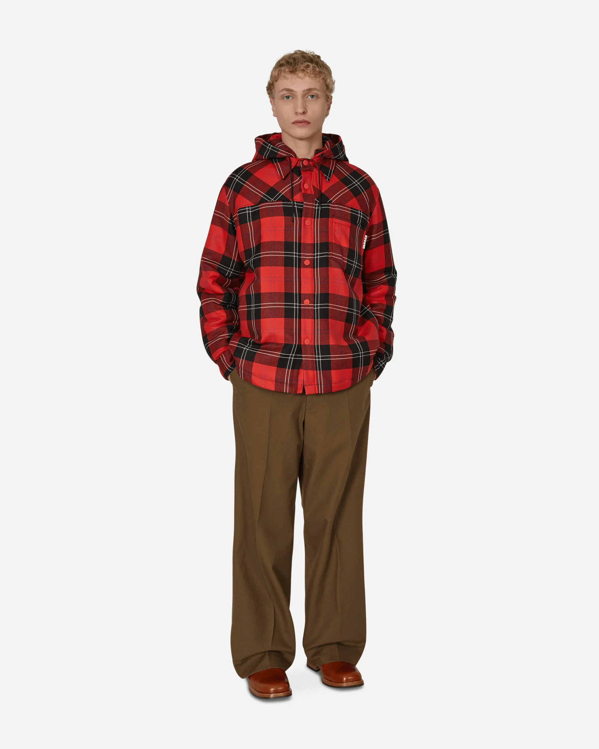 Gepolsterte Hemdjacke Rot