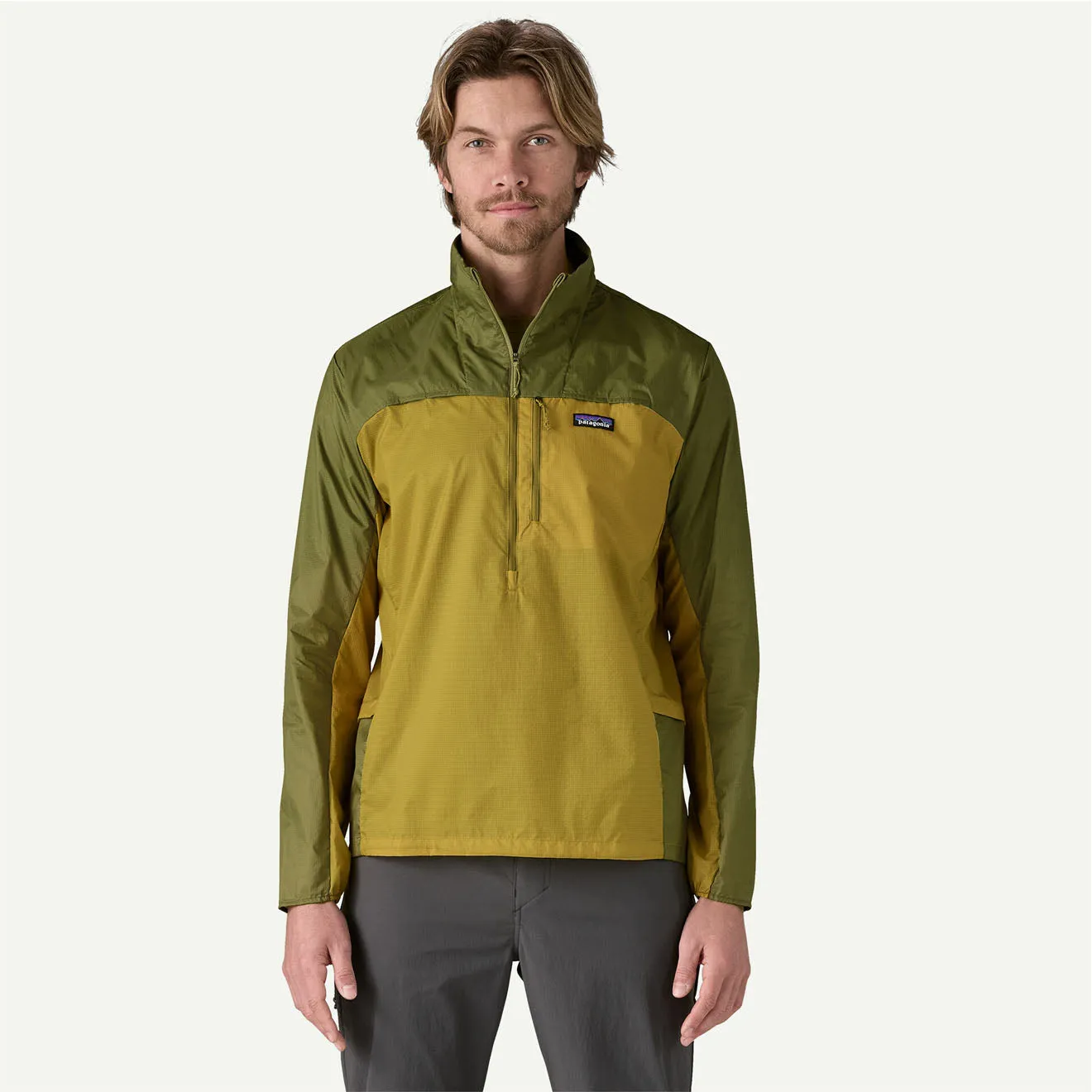 Patagonia Houdini Stash 1/2 Zip Pullover Bundle Grün / Weidengrün