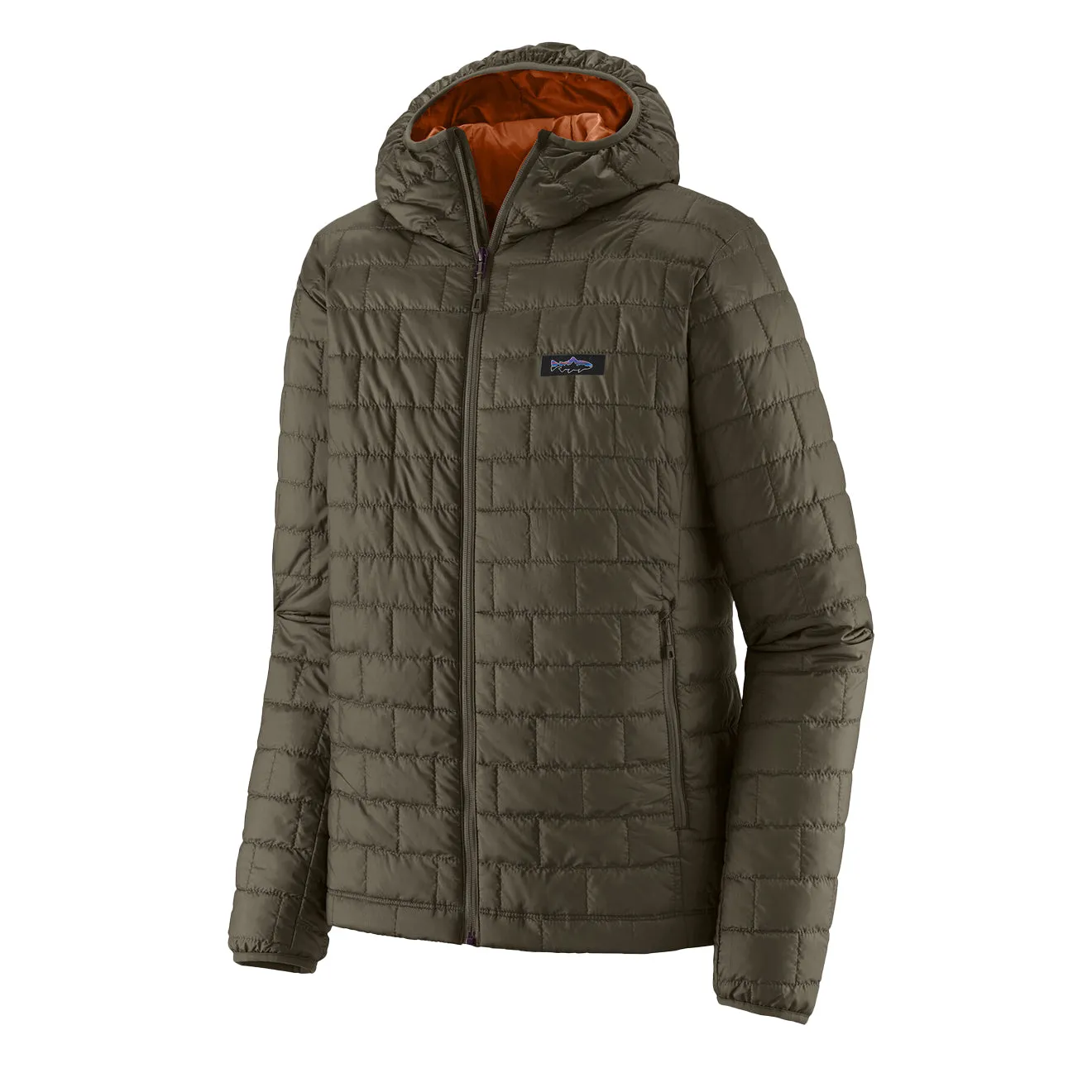 Patagonia Nano Puff Fitz Roy Trout Hoody Kiefernnadelgrün