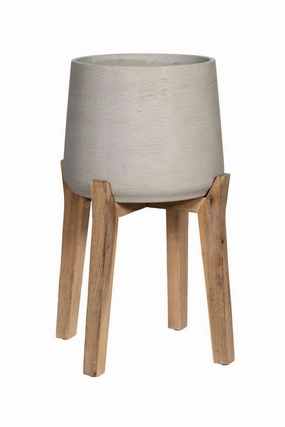 Patt Pot w/ High Feet Grey Washed XL,indoor flower container