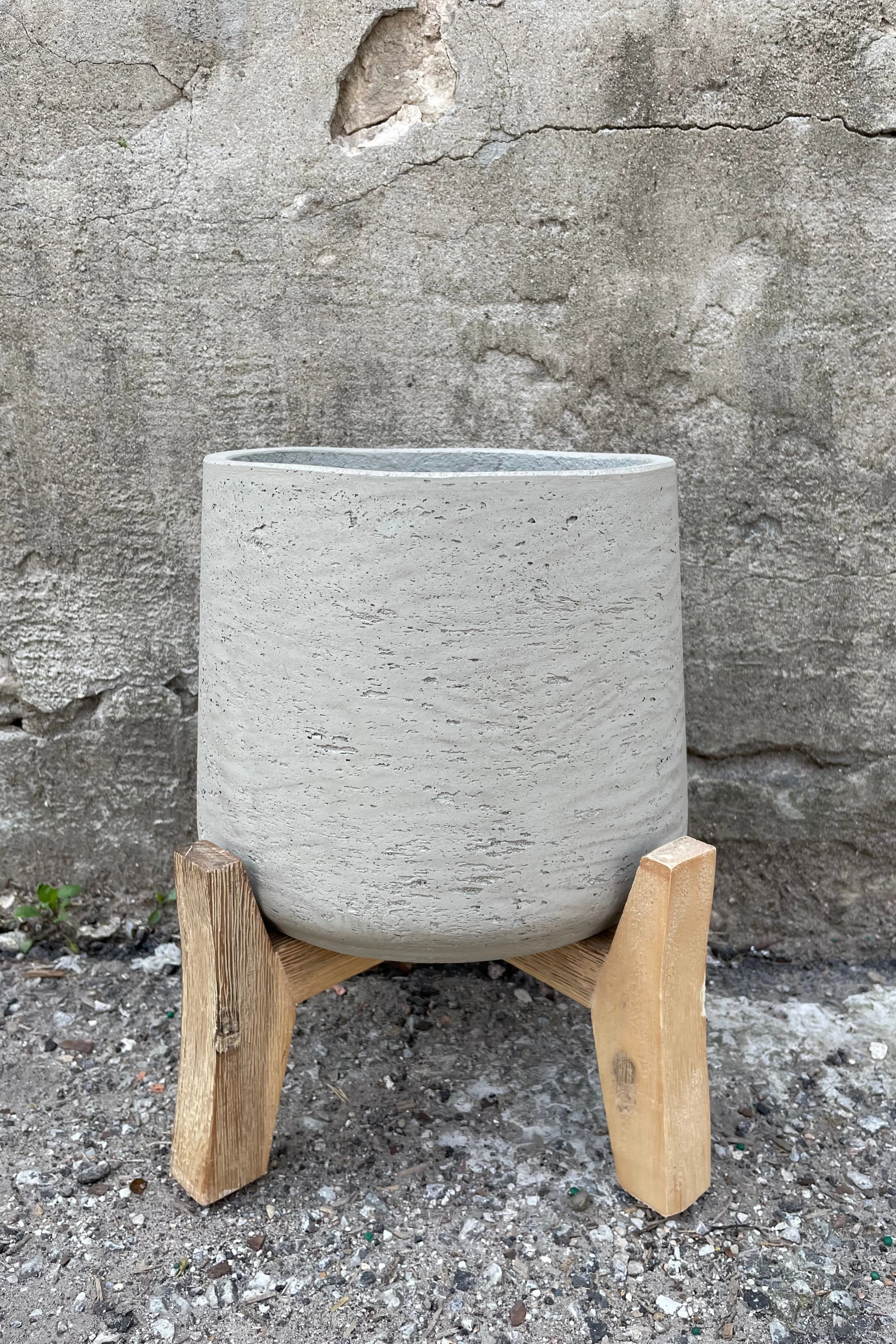 Patt Pot w/ Low Stand Grey Washed XL