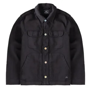 Paul Smith Gewebefärbung Stretch-Baumwolle Chore Jacke Schwarz