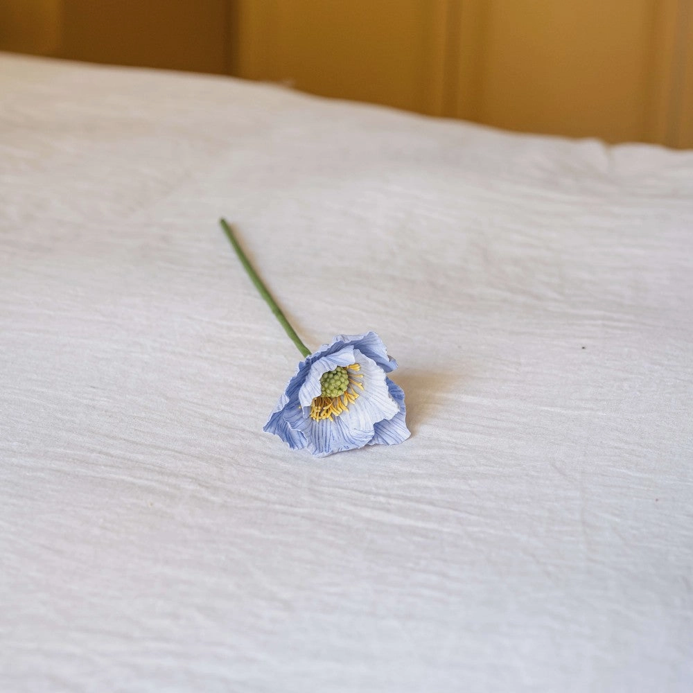 Pavot en papier bleu clair