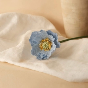 Pavot en papier bleu clair,mother's day bouquet