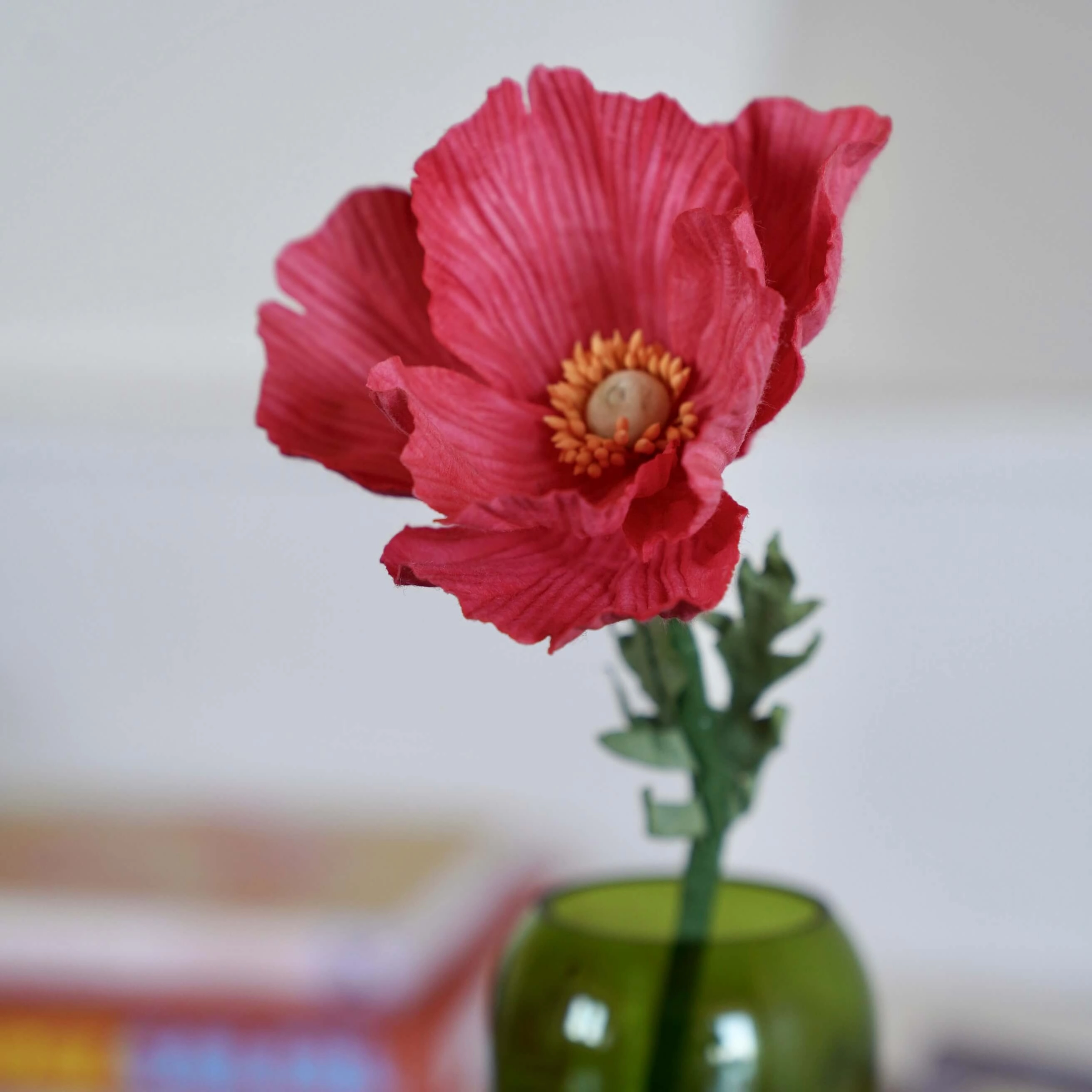 Pavot en papier fuchsia