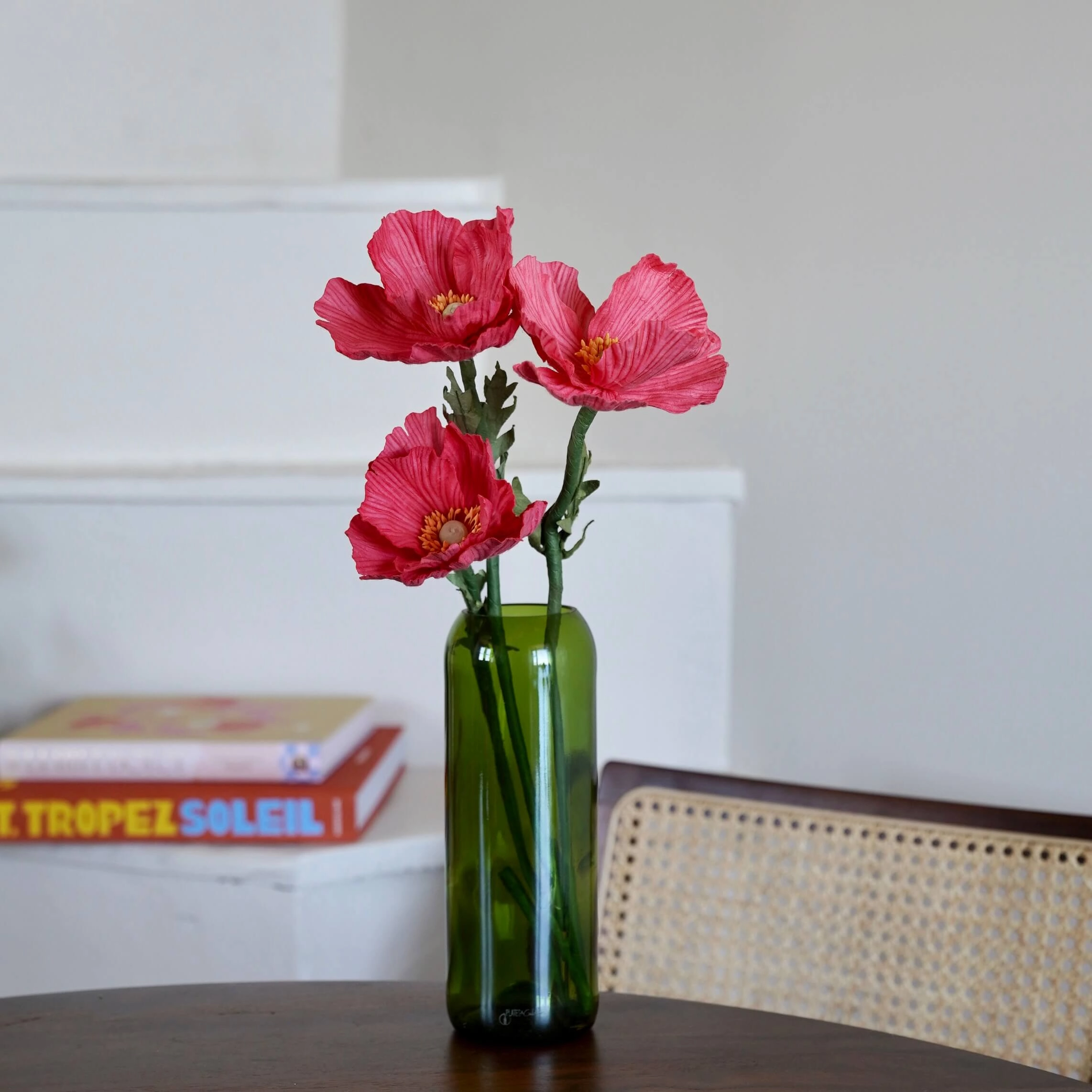 Pavot en papier fuchsia