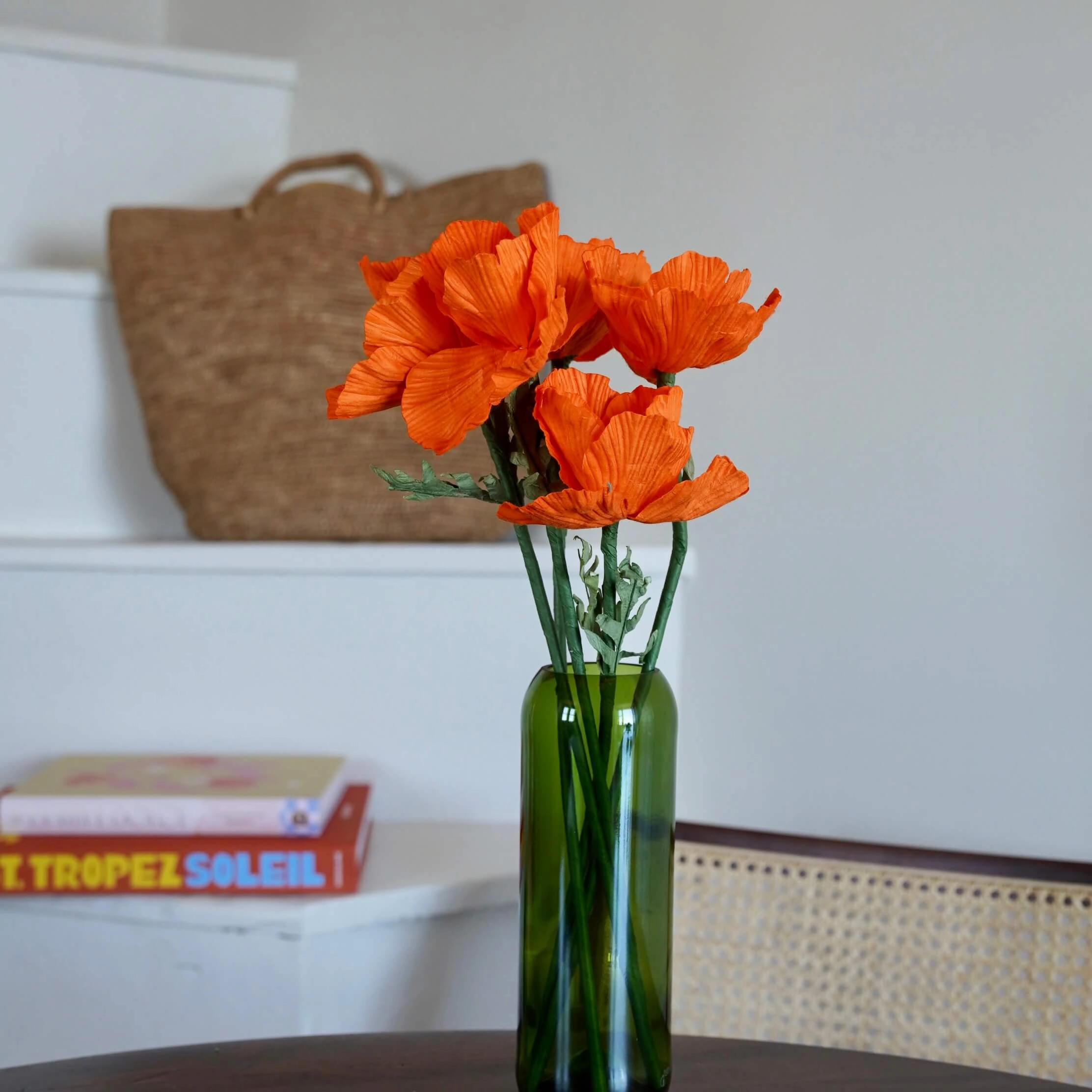 Pavot en papier orange