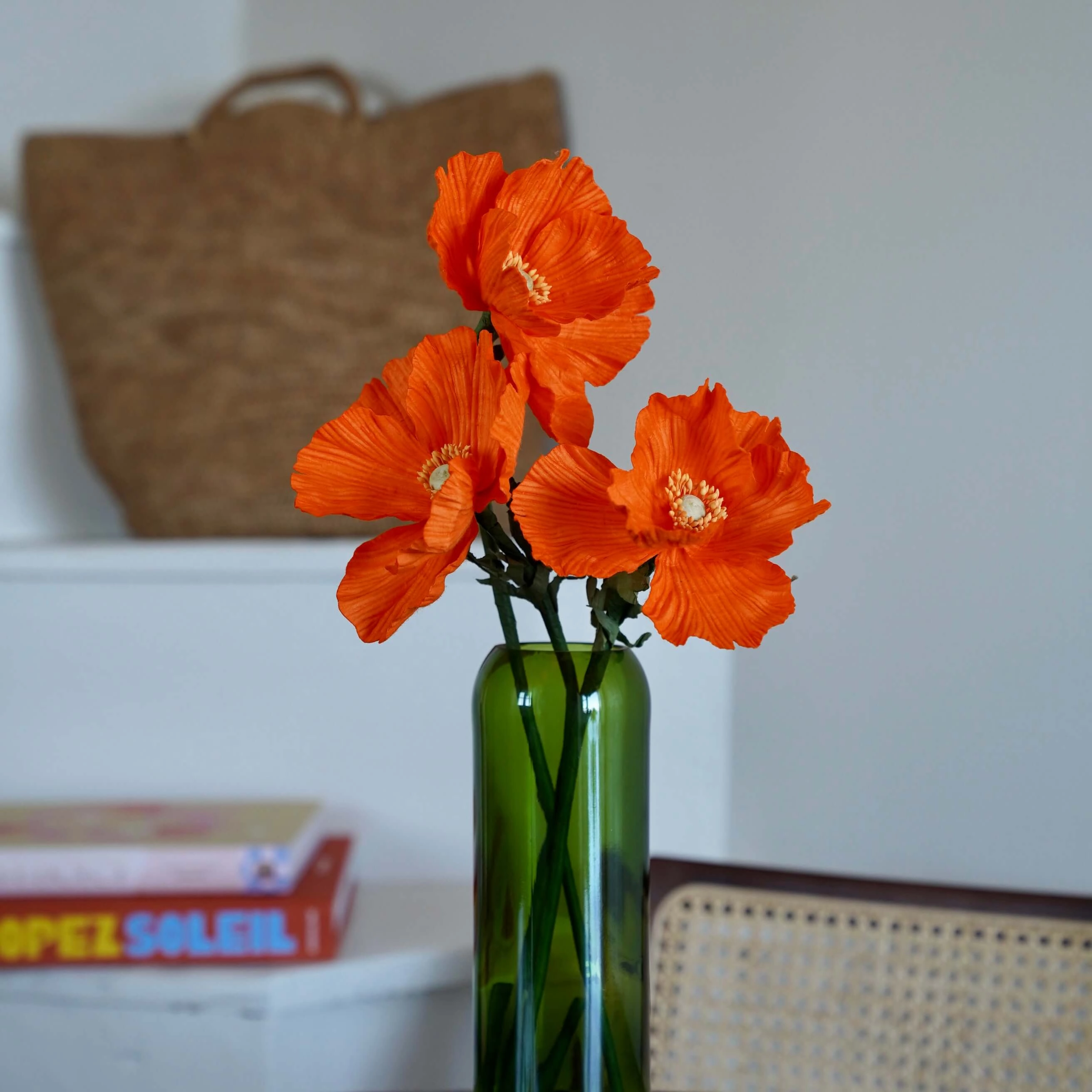 Pavot en papier orange