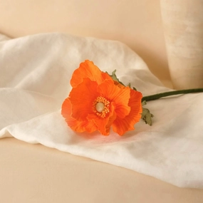 Pavot en papier orange,mother's day bouquet