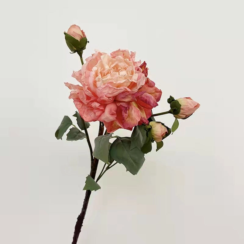 Peony 2 Heads Artificial Silk Flower 58cm Stem PEONY028-031
