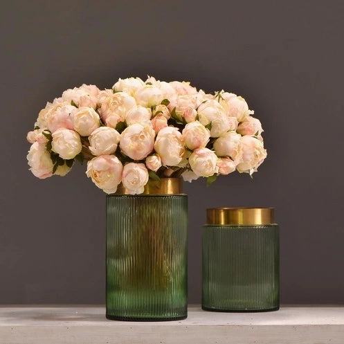 Peony 9 Heads Artificial Silk Flower Bunch PEONY004-006