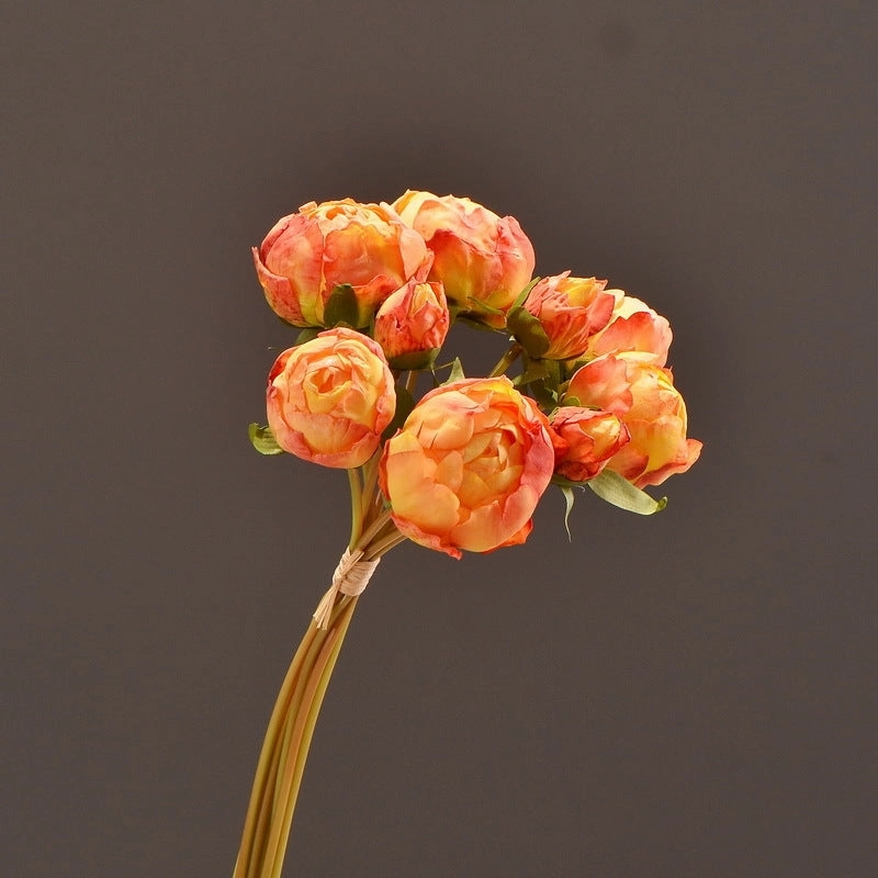 Peony 9 Heads Artificial Silk Flower Bunch PEONY004-006