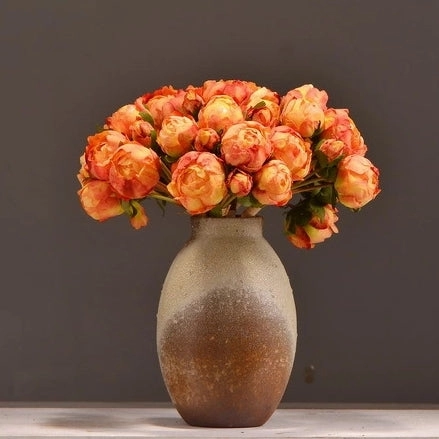 Peony 9 Heads Artificial Silk Flower Bunch PEONY004-006