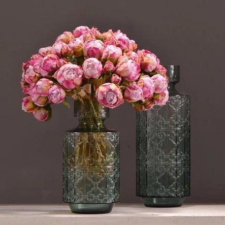 Peony 9 Heads Artificial Silk Flower Bunch PEONY004-006