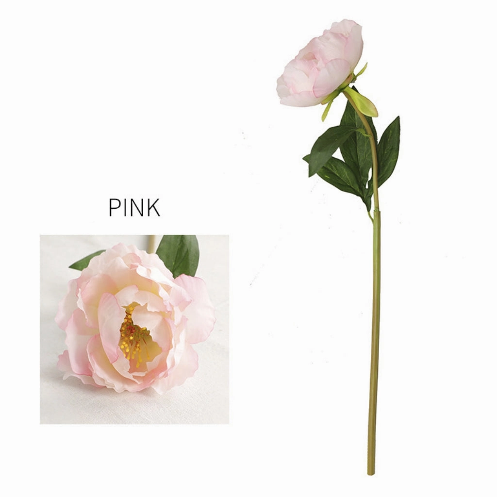 Peony Single Heads Artificial Flower Pink PEONY0010,dried artificial flower