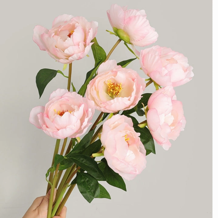 Peony Single Heads Artificial Flower Pink PEONY0010