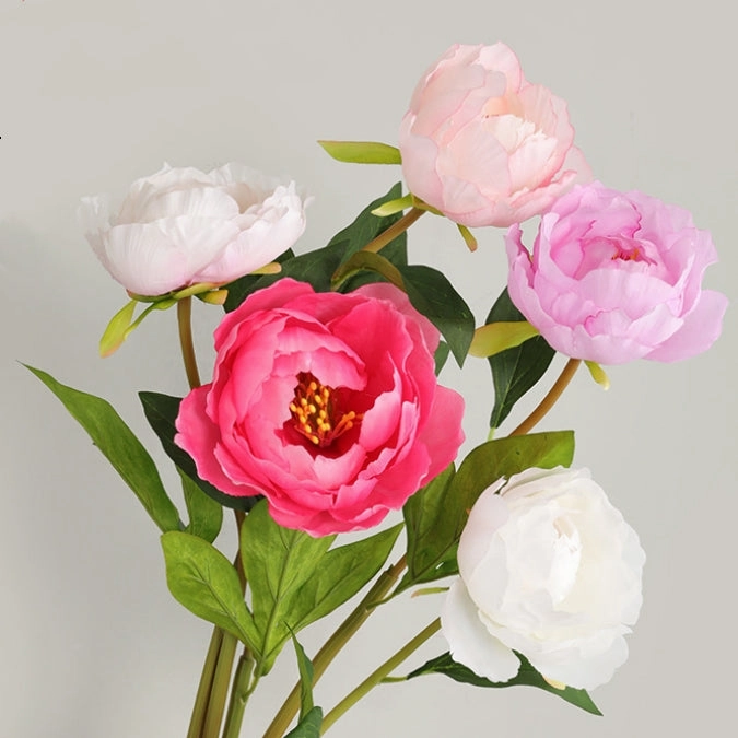 Peony Single Heads Artificial Flower Pink PEONY0010
