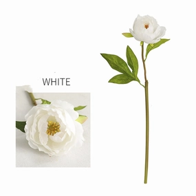 Peony Single Heads Artificial Flower White PEONY0009,dried artificial flower