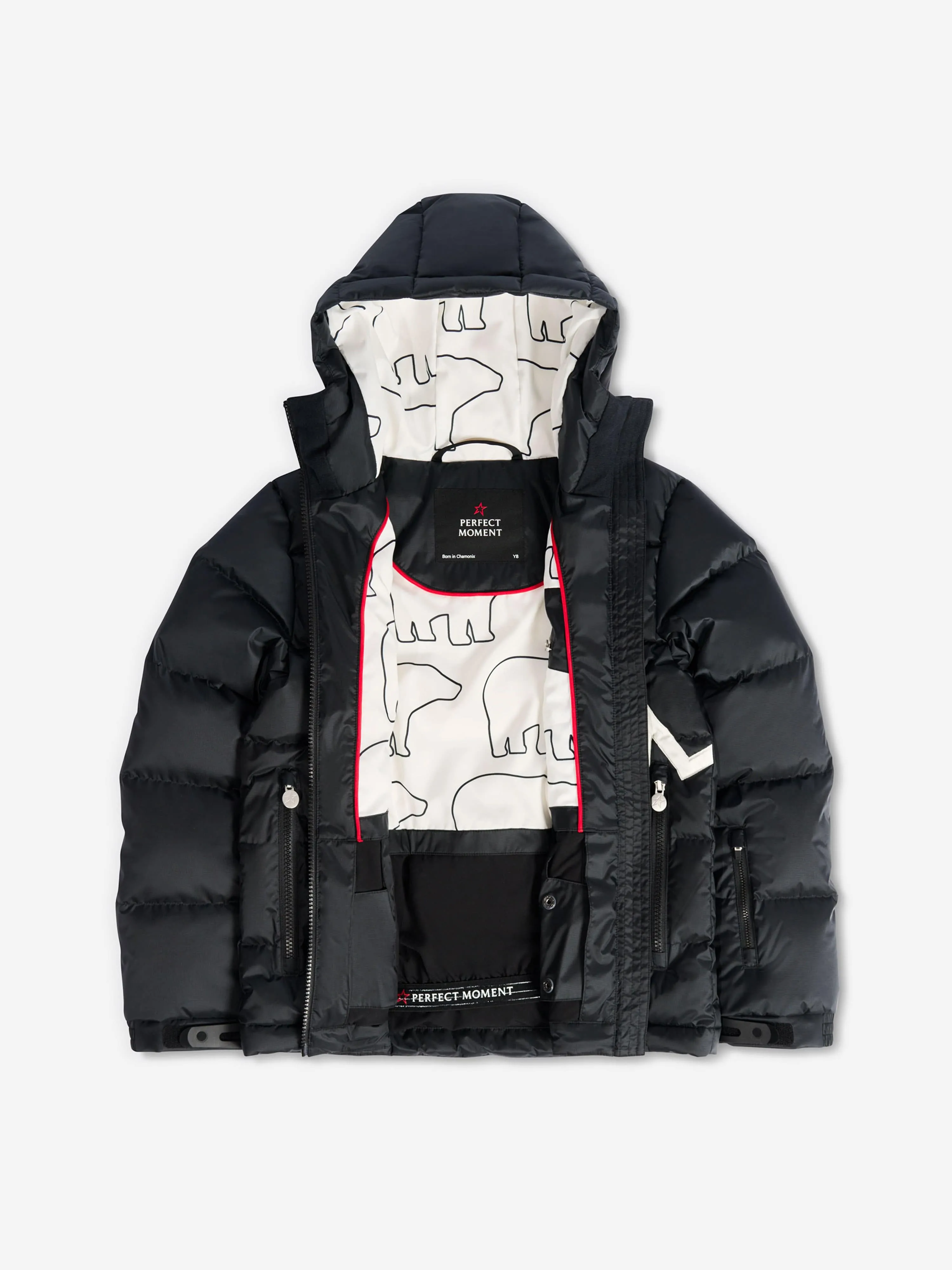 Perfect Moment Kids Super Mojo Daunenjacke in Schwarz