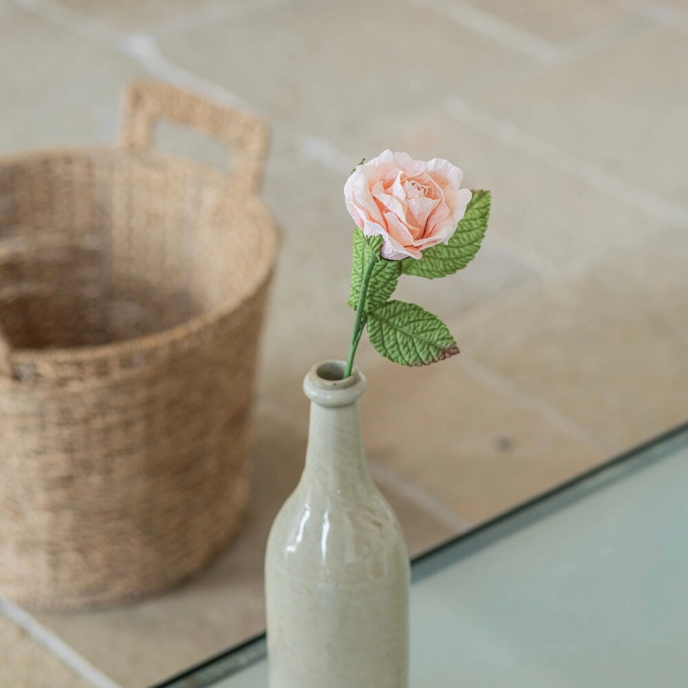 Petite Rose Lady en papier champagne