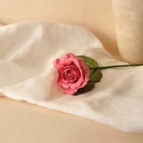 Petite Rose Lady en papier fuchsia,mother's day bouquet