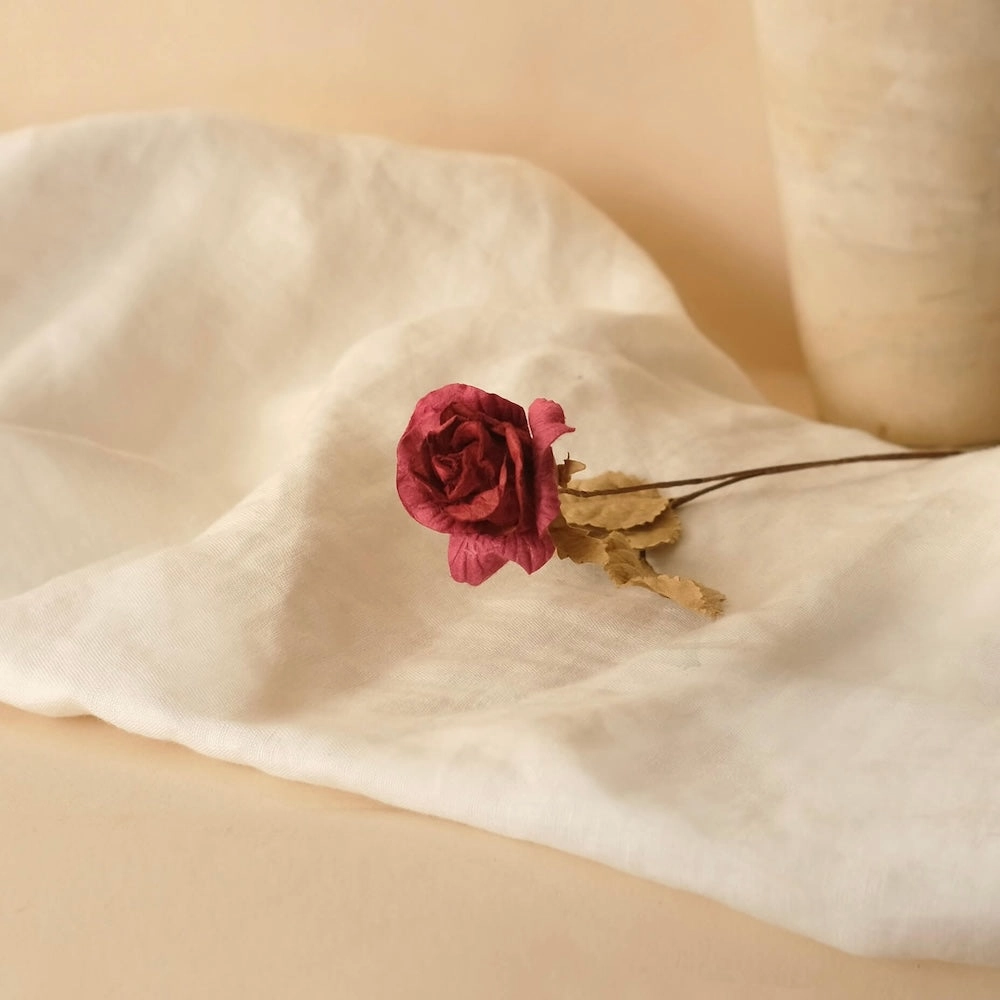 Petite rose sches en papier rouge,mother's day bouquet