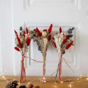 Petits bouquets de Nol x3,artificial single flower