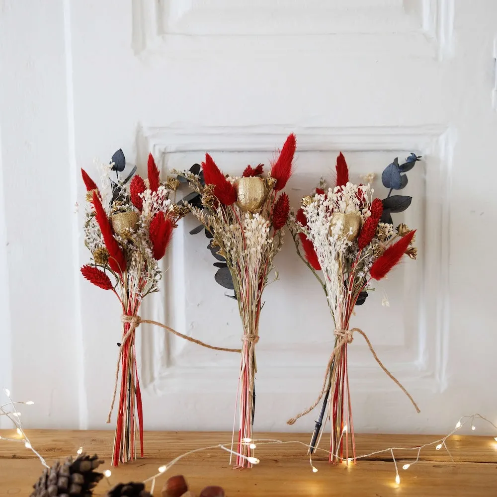 Petits bouquets de Nol x3,artificial single flower