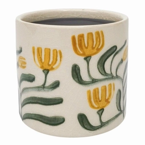 Pilbra Vessel Green & Yellow,terracotta plant pot