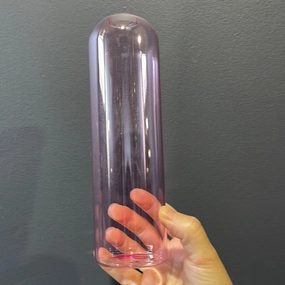 Pink 7.9" Bud Vase Lampwork Small vase wedding centerpiece,aesthetic flower vase