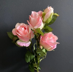 Pink Spray American Rose artificial flower bouquet  