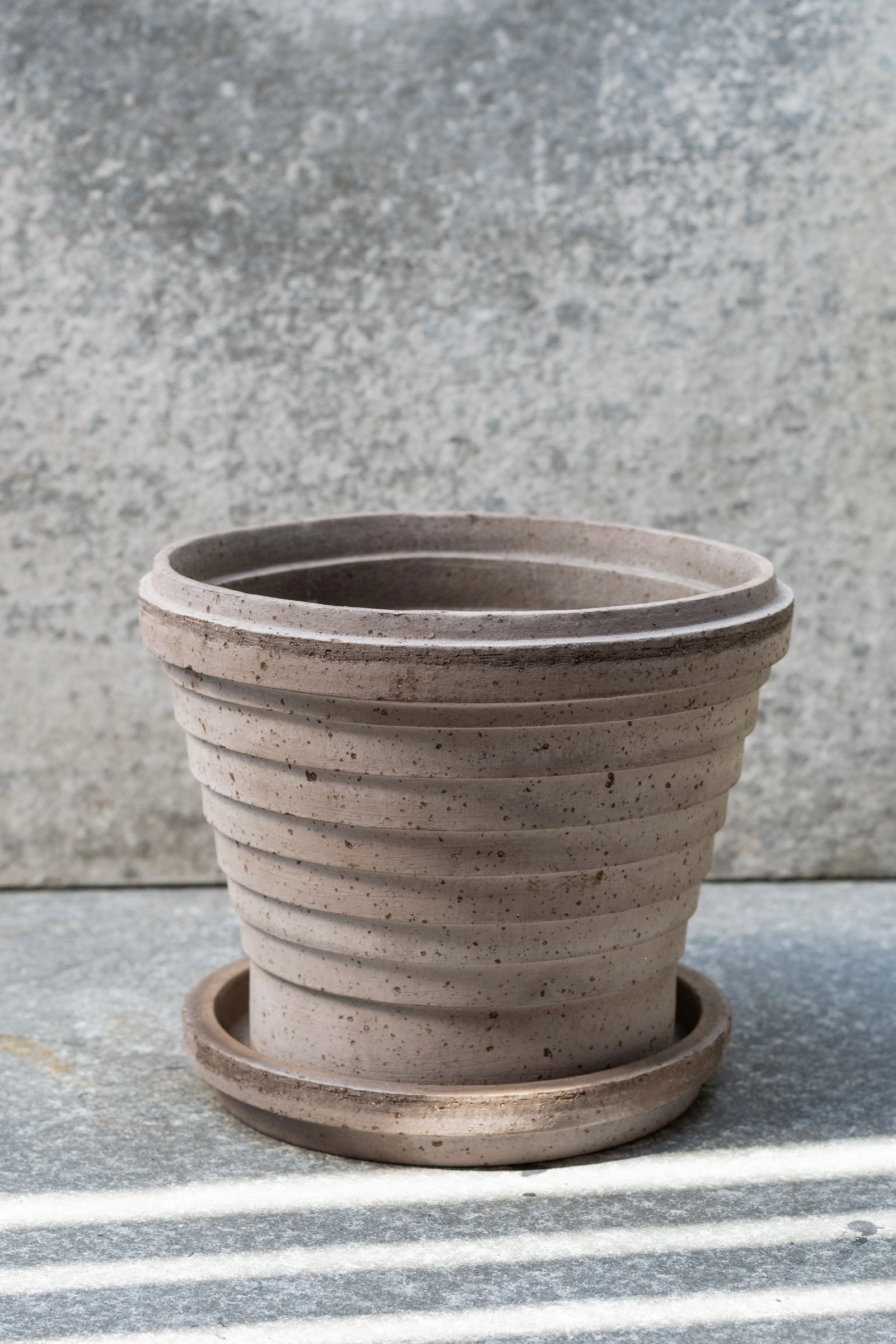 Planets Neptune Pot & Saucer Grey 8.3,indoor flower container