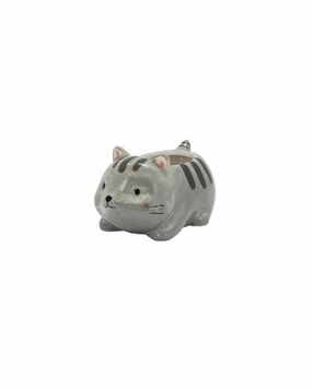 Planter Cat 13x8.4x6.9cm,terracotta plant pot