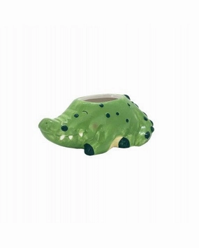 Planter Crocodile 15x8.5x5.5cm,terracotta plant pot