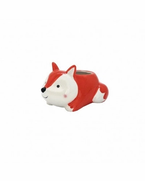 Planter Fox 13.5x9.2x7.5cm,terracotta plant pot
