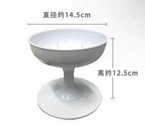 Plastic Bowl White small,aesthetic flower vase
