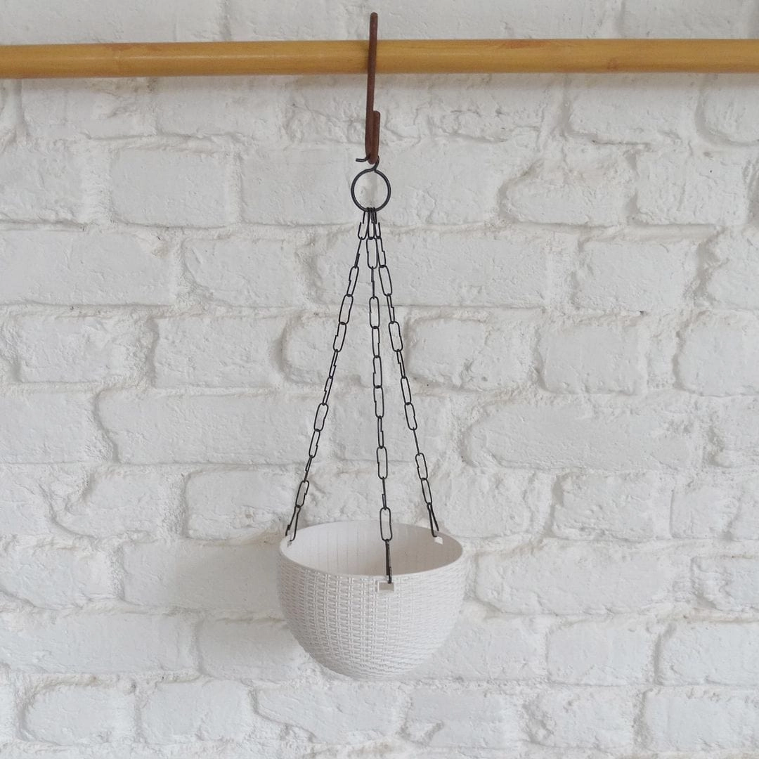 Plastic Rattan hanging Pot, Dia-7 Inch,hanging suspension frame