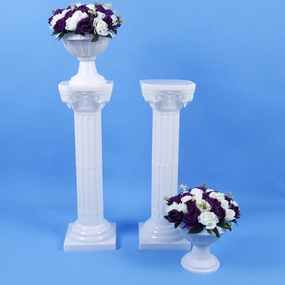 Plastic Roman Column,aesthetic flower vase