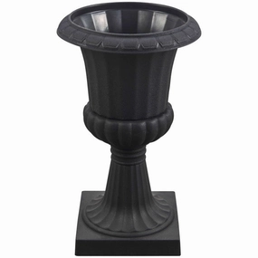 Plastic Tall urn Black 16,aesthetic flower vase